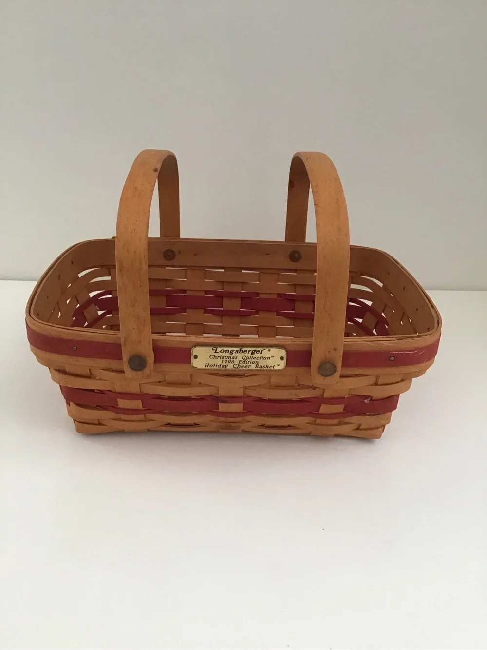 Vintage Longaberger Christmas Collection 1996 Edition Holiday Cheer Basket